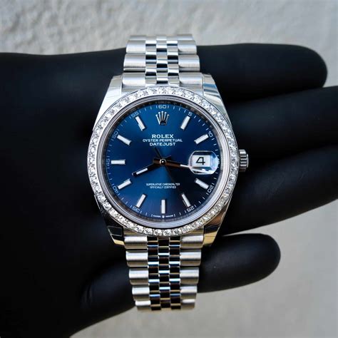 rolex datejust diamonds 41|Rolex Datejust diamond bezel.